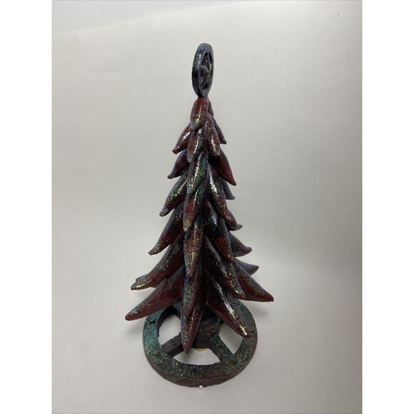 Texas Wagon Wheel Red Chili Pepper Texas Star Christmas Tree Figurine Home Decor - Picture 5 of 6